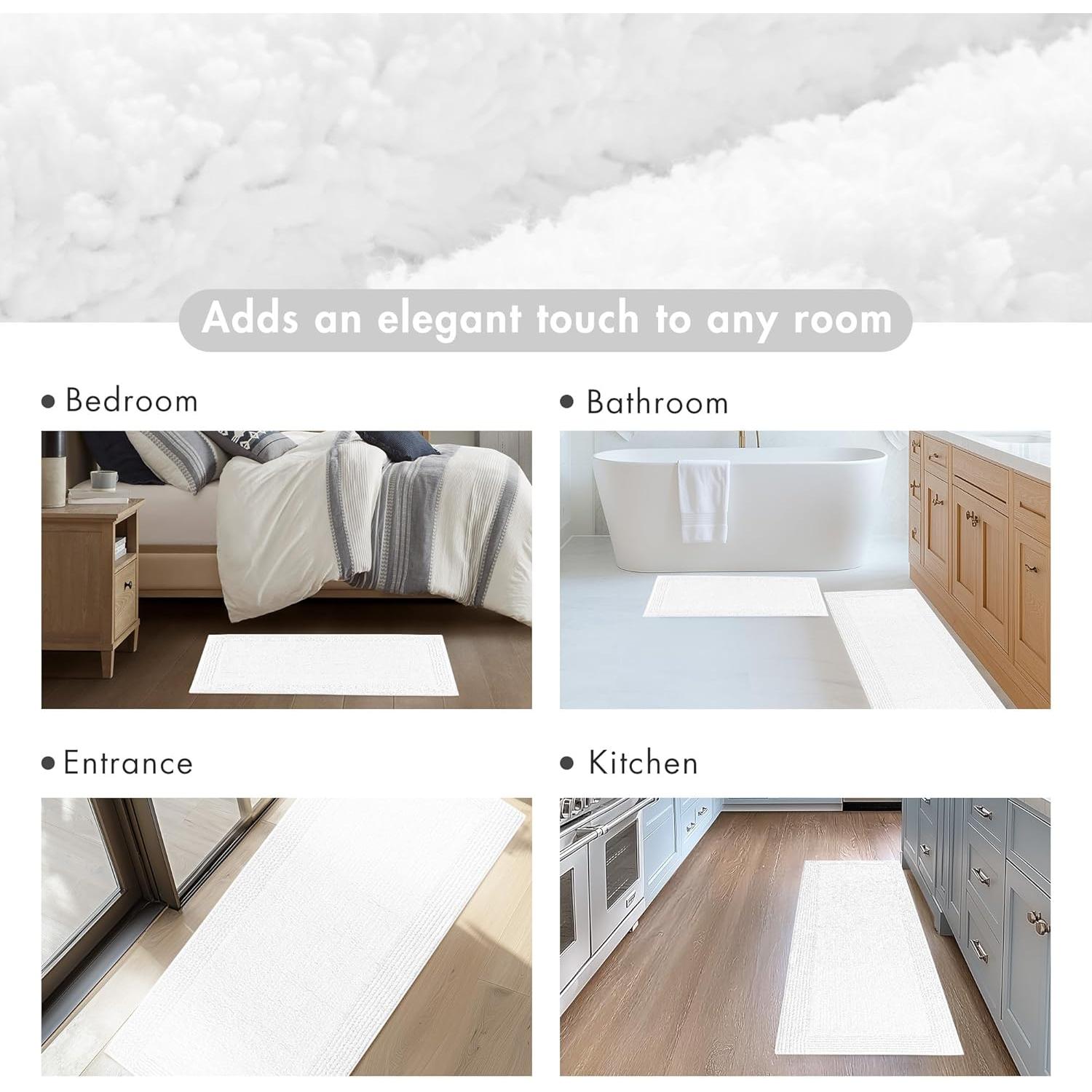 Alfombra de baño Madison Park Splendor 100% algodón 50.8x76.2 cm