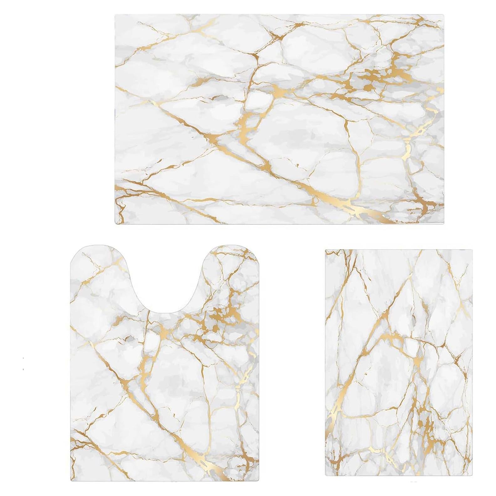 Conjunto de Alfombrillas de Baño EMMTEEY 3 Piezas Antideslizantes