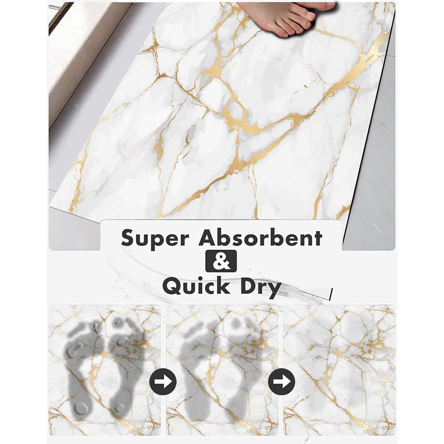 Conjunto de Alfombrillas de Baño EMMTEEY 3 Piezas Antideslizantes