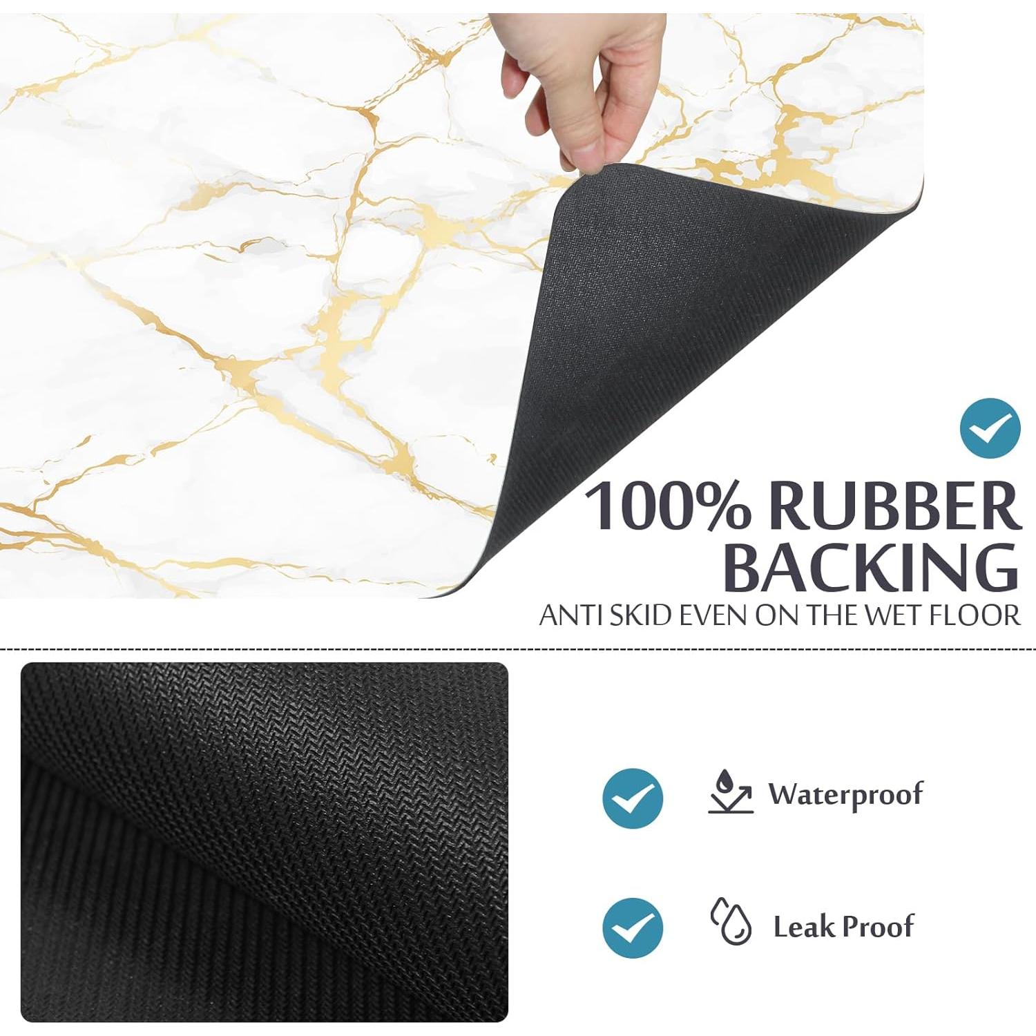 Conjunto de Alfombrillas de Baño EMMTEEY 3 Piezas Antideslizantes