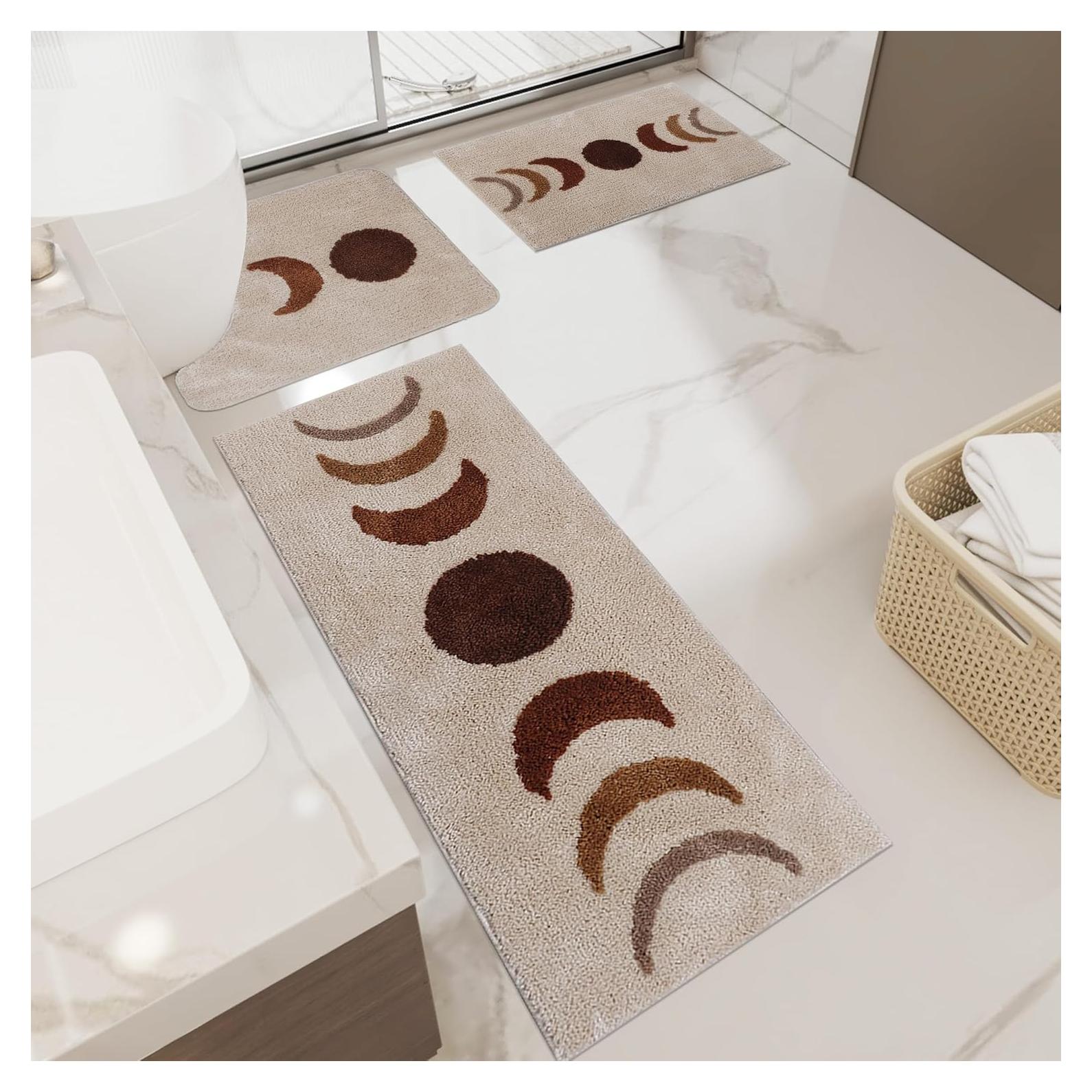 Conjunto de Alfombrillas de Baño Schweek 3 Piezas Antideslizantes