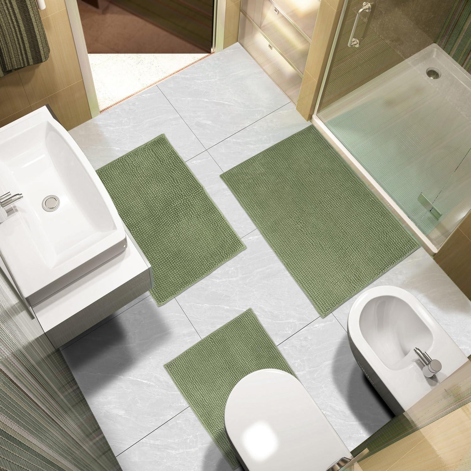 Conjunto de Alfombrillas de Baño Urvoix 3 Piezas Antideslizantes