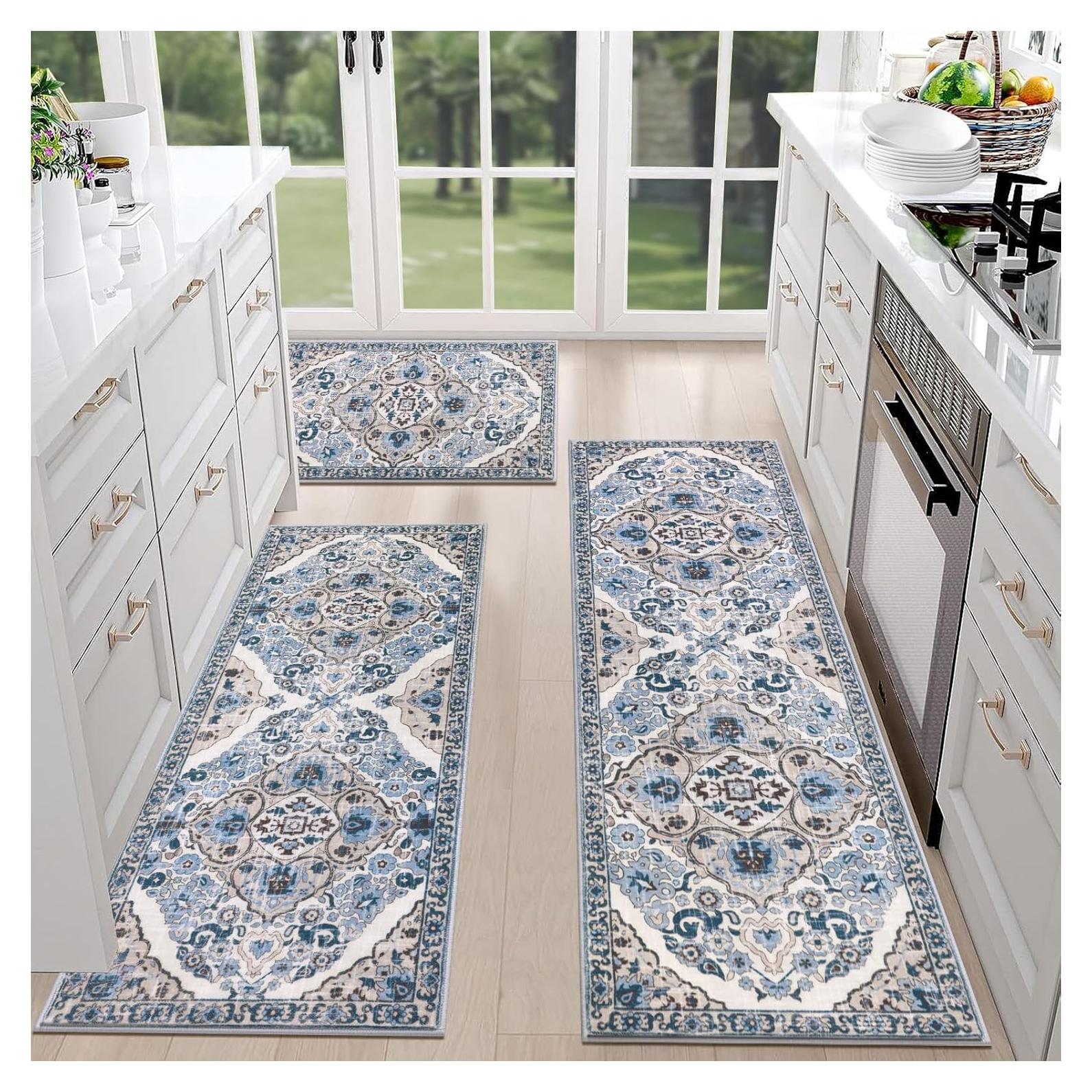 Conjunto de Alfombras de Cocina HEBE 3 Piezas Antideslizantes