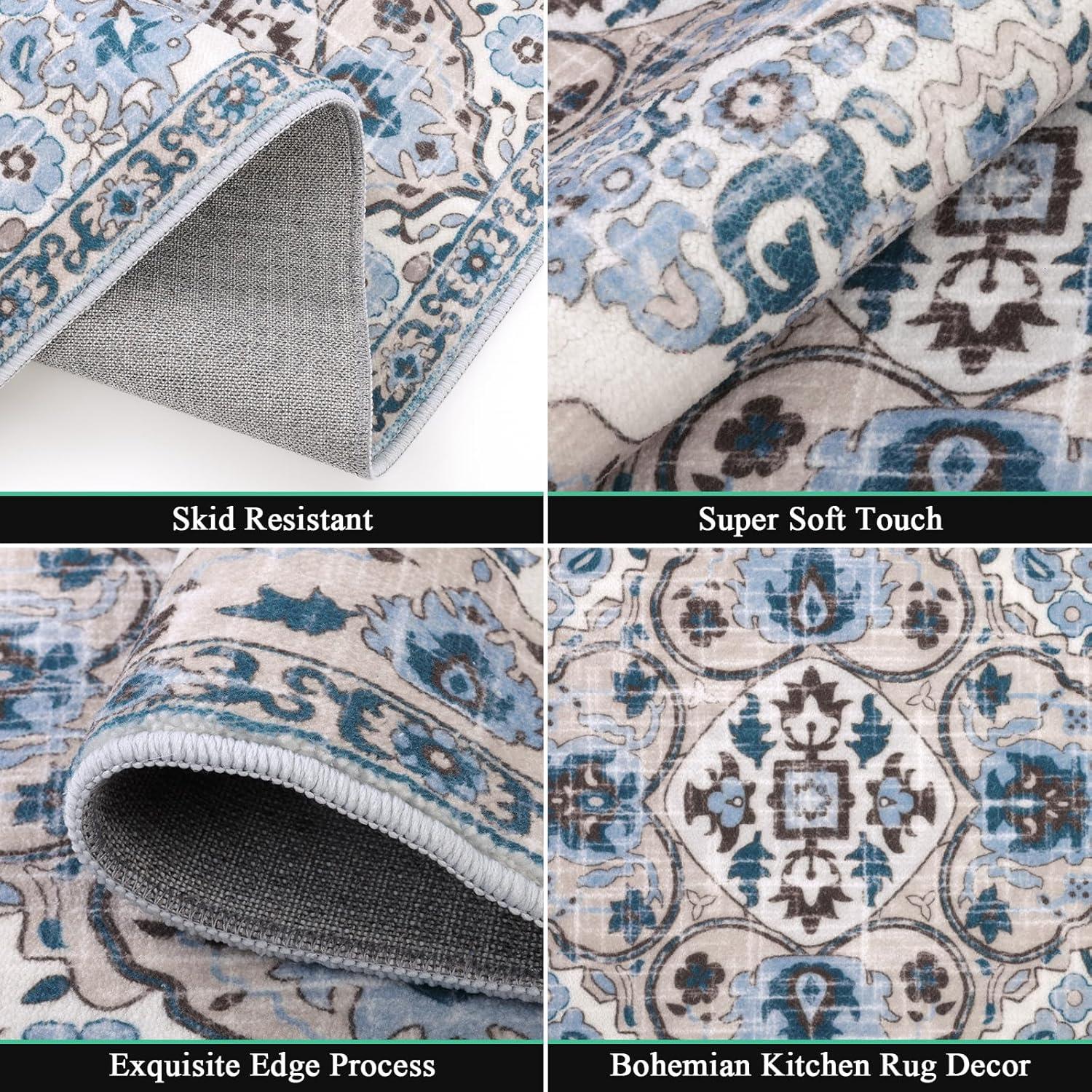 Conjunto de Alfombras de Cocina HEBE 3 Piezas Antideslizantes