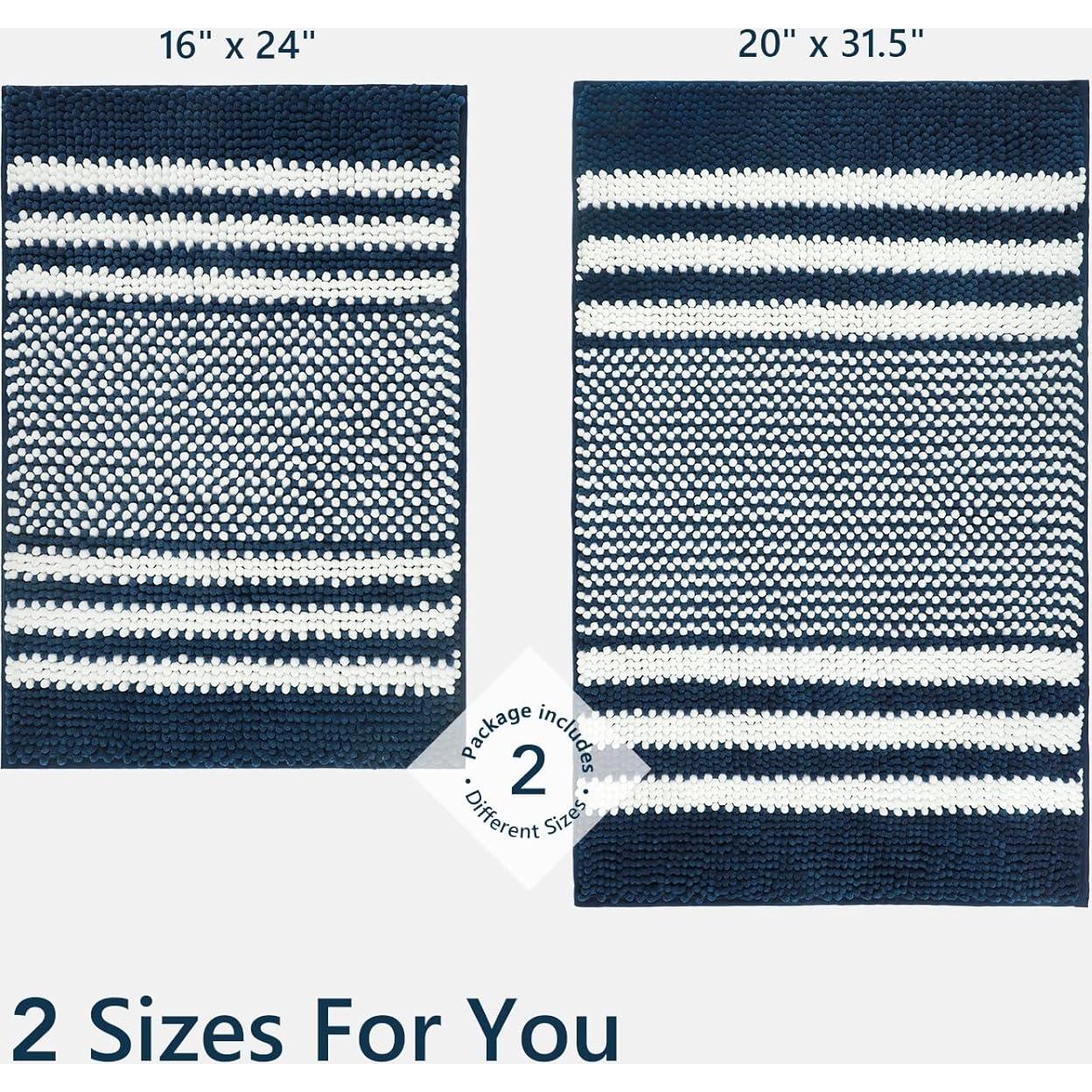 Conjunto de Alfombrillas de Baño Tindbea 2 Piezas Antideslizantes