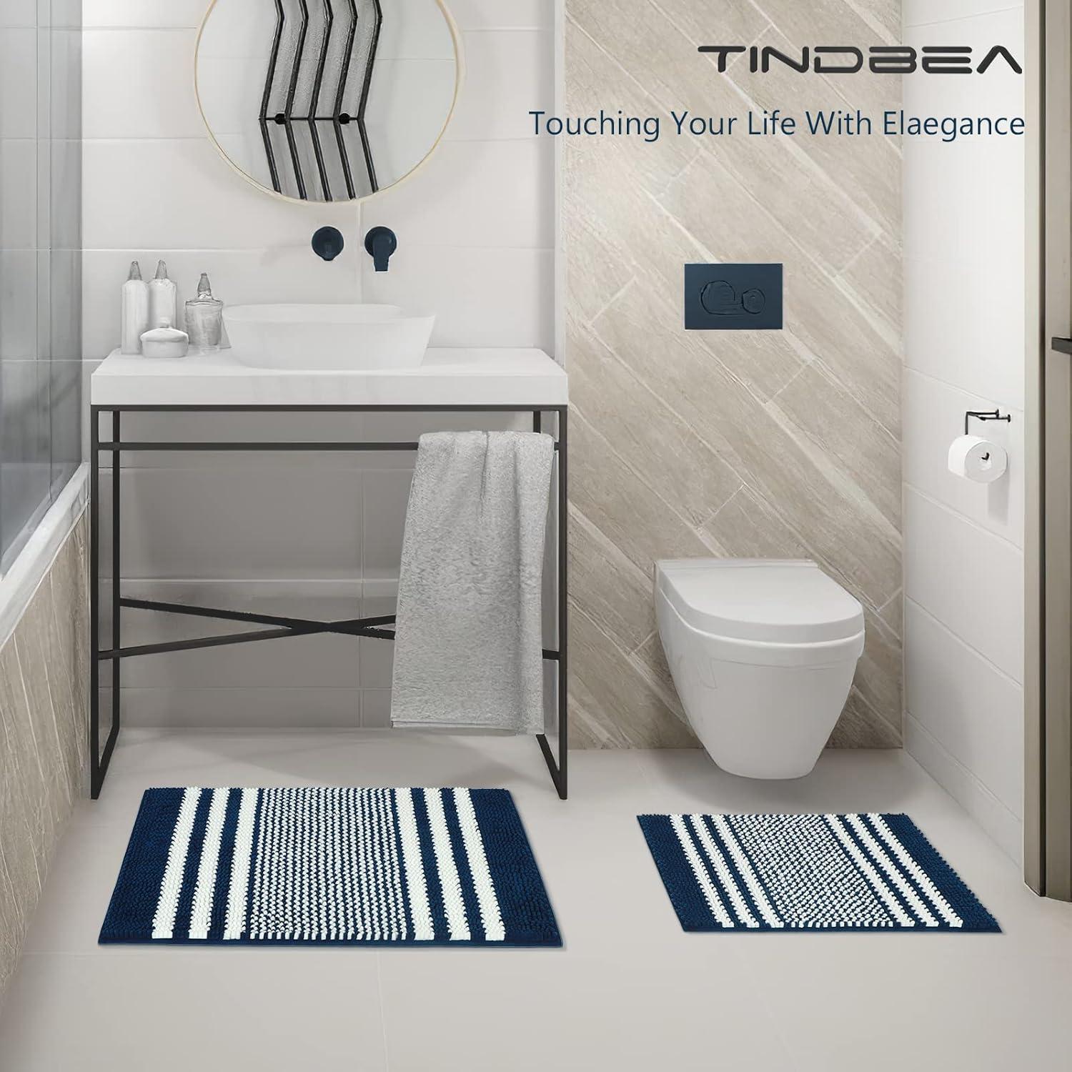 Conjunto de Alfombrillas de Baño Tindbea 2 Piezas Antideslizantes