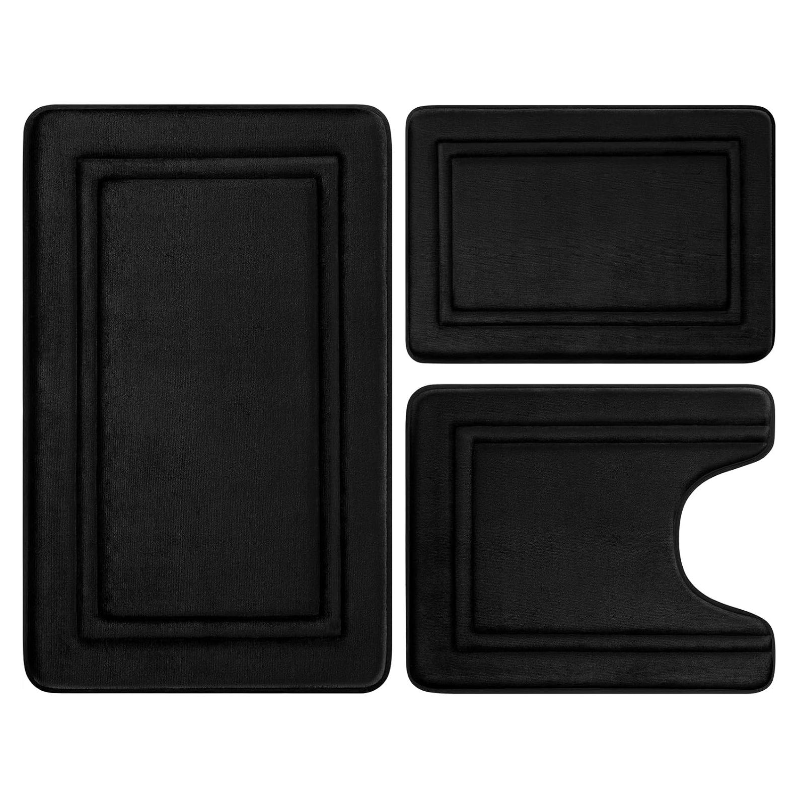 Alfombrilla de Baño Antideslizante BYSURE 3 Piezas Microfibra