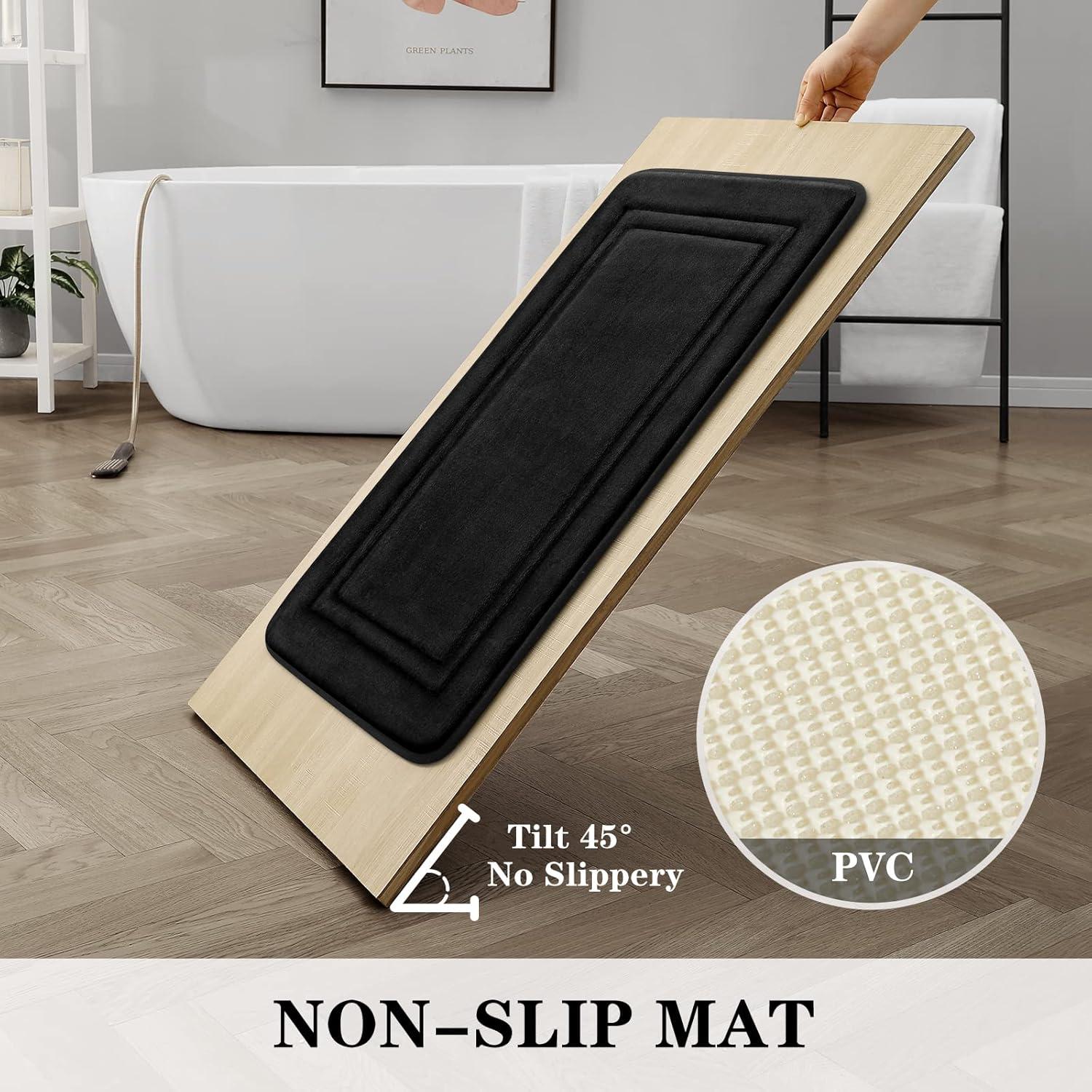 Alfombrilla de Baño Antideslizante BYSURE 3 Piezas Microfibra