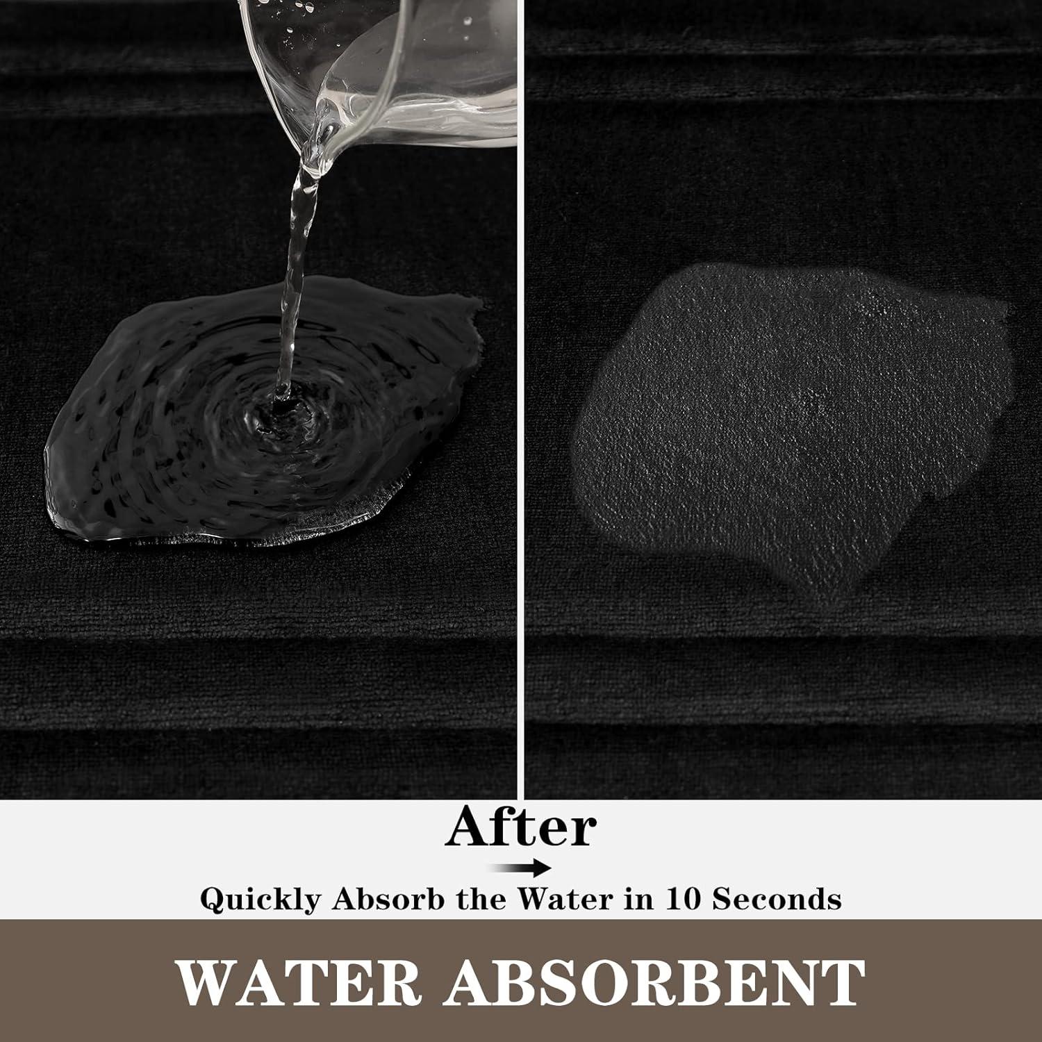 Alfombrilla de Baño Antideslizante BYSURE 3 Piezas Microfibra