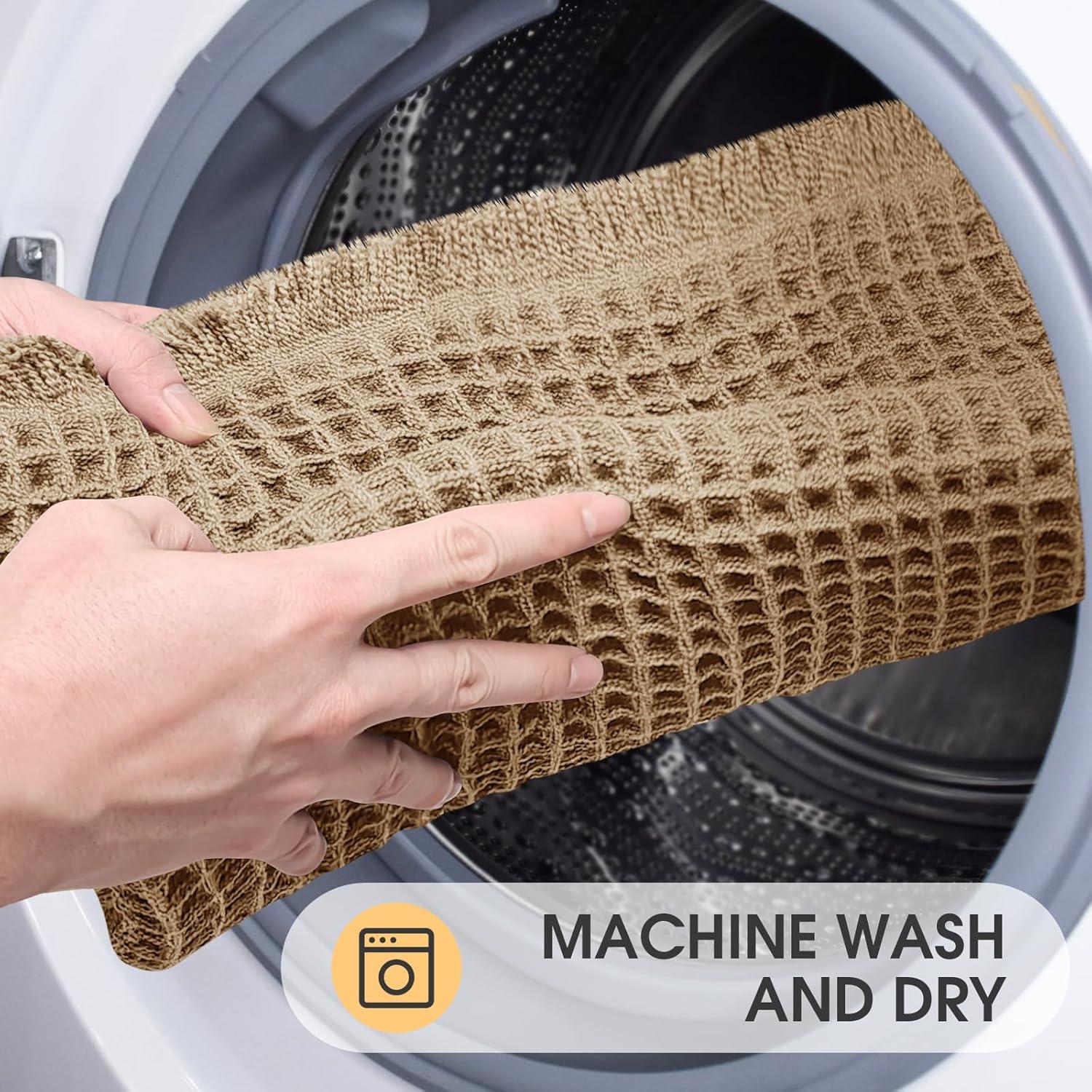 Juego de Alfombrillas de Baño IM HOME 3 Piezas Beige Antideslizante