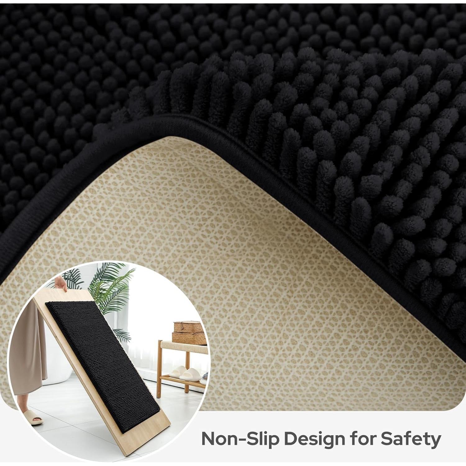 Conjunto de Alfombrillas de Baño BYSURE 3 Piezas Antideslizantes