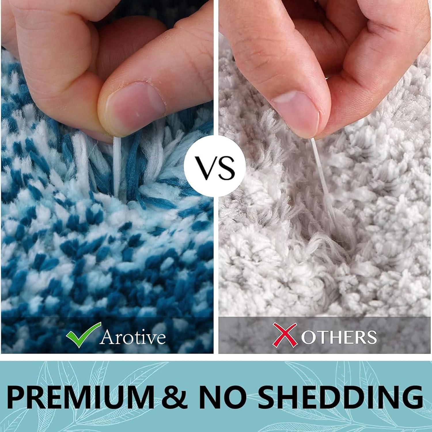 Conjunto de Alfombrillas de Baño Arotive 2 Piezas Microfibra Azul