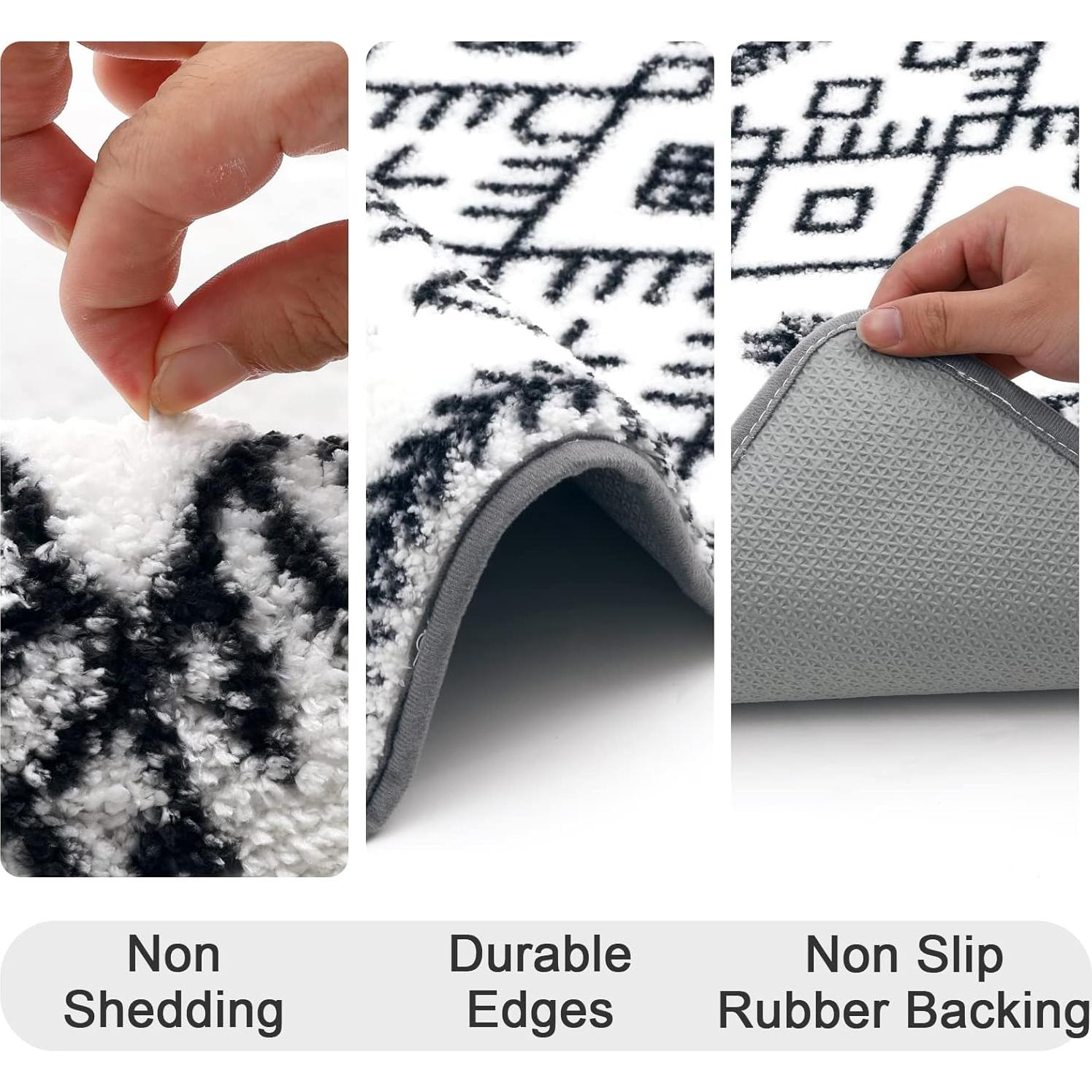 Conjunto de Alfombrillas de Baño HEBE - 3 Piezas Antideslizantes