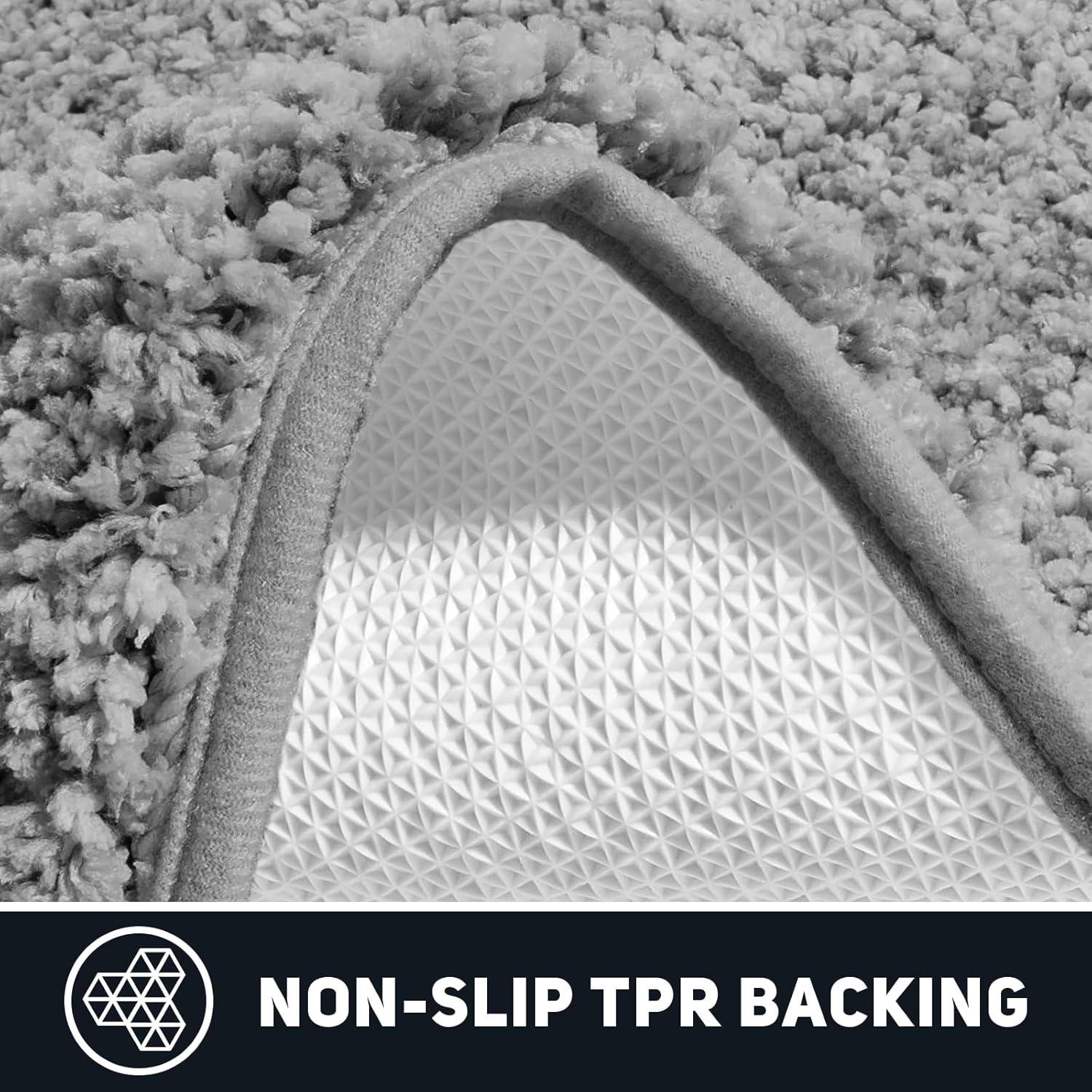 Juego de Alfombrillas de Baño 3 Piezas RUN HELIX Gris Suave