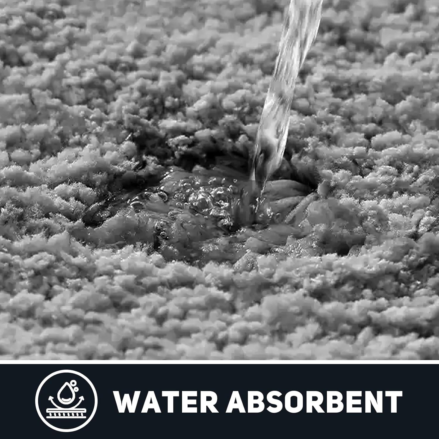 Juego de Alfombrillas de Baño 3 Piezas RUN HELIX Gris Suave