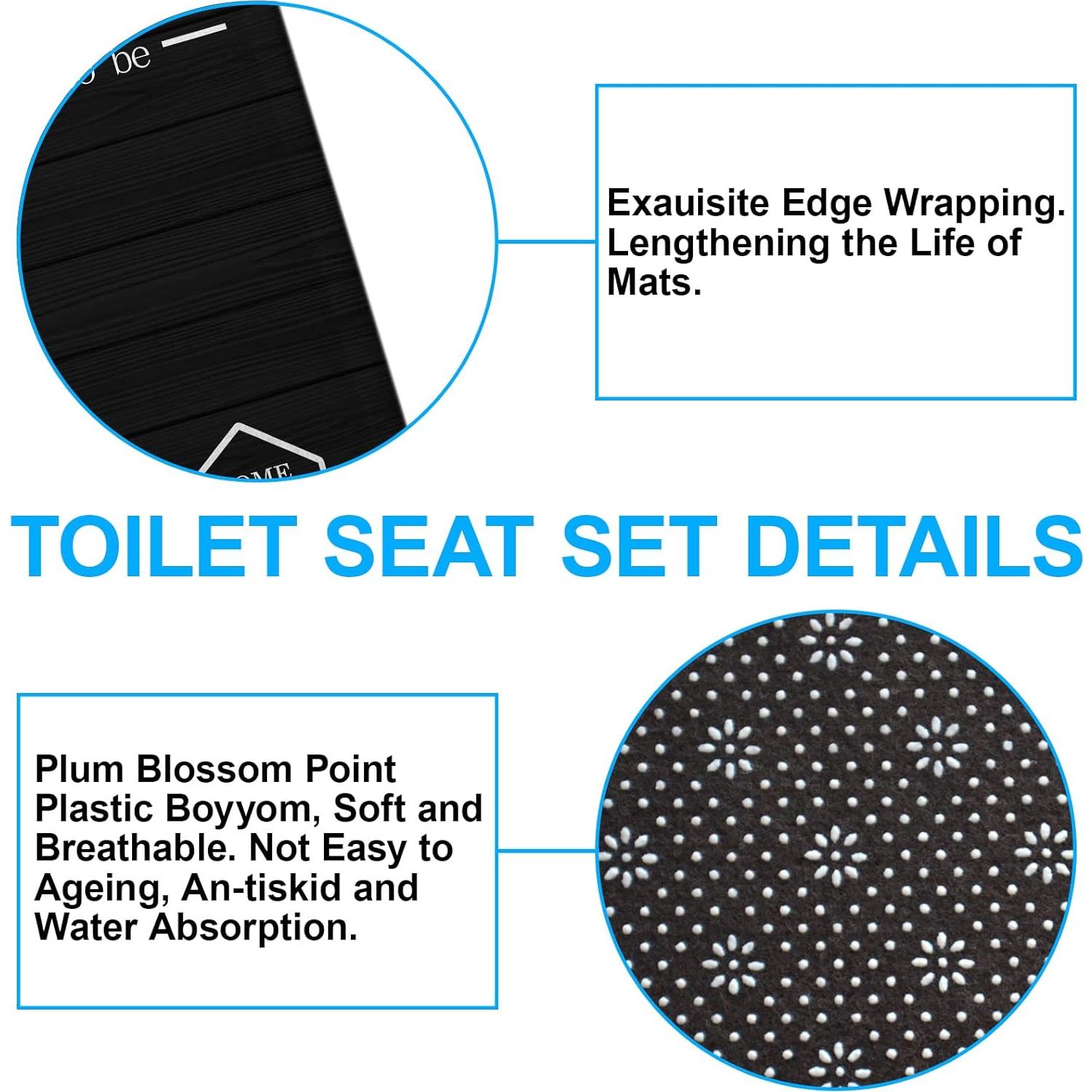 Conjunto de Cortinas de Ducha Juwute 182.88x182.88cm Negro