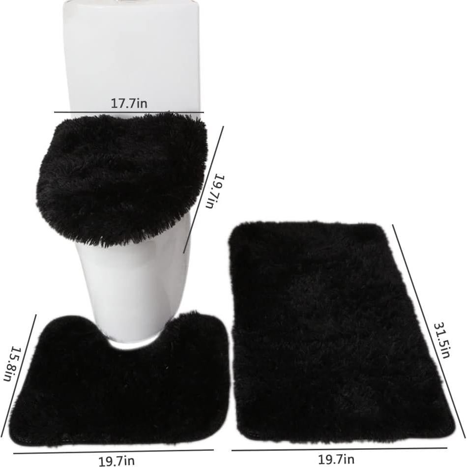 Conjunto de Alfombrillas de Baño BXEBUI 3 Piezas Antideslizante