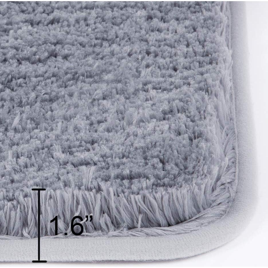 Conjunto de Alfombrillas de Baño Walensee 2 Piezas Gris 50.8x81.3cm