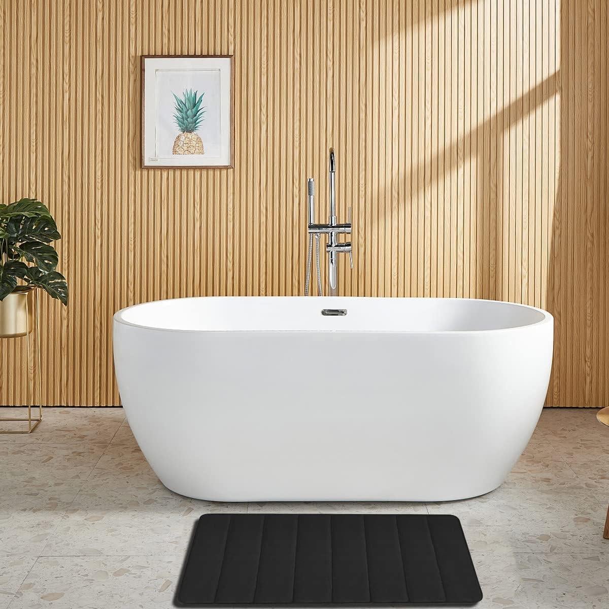 Alfombrillas de Baño RUN HELIX 3 Piezas Espuma Memoria Negro