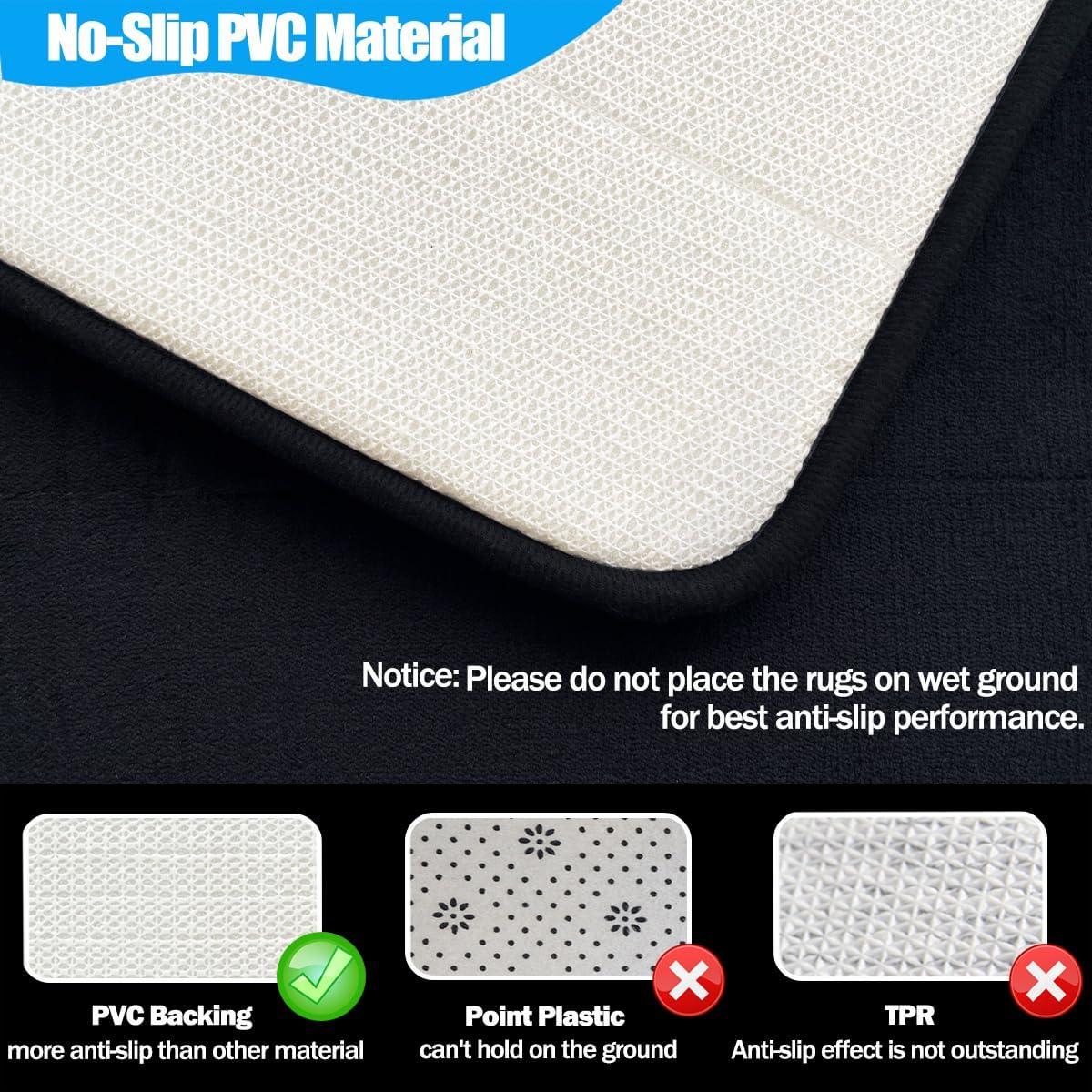 Alfombrillas de Baño RUN HELIX 3 Piezas Espuma Memoria Negro