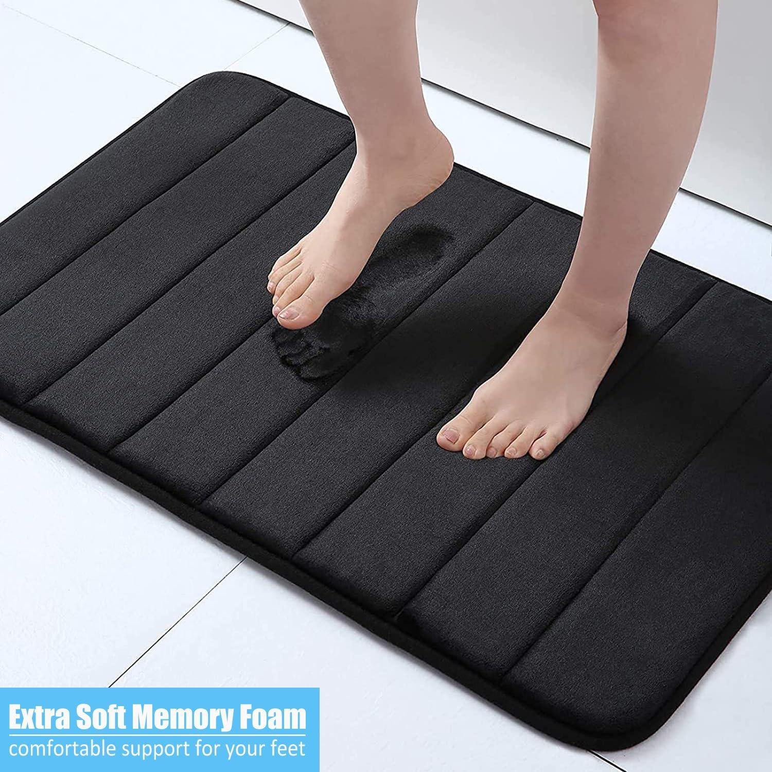 Alfombrillas de Baño RUN HELIX 3 Piezas Espuma Memoria Negro