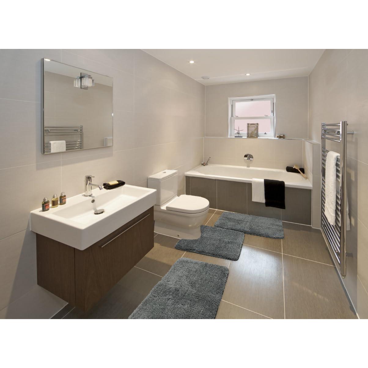 Conjunto de Alfombrillas de Baño wyewye 3 Piezas Antideslizantes