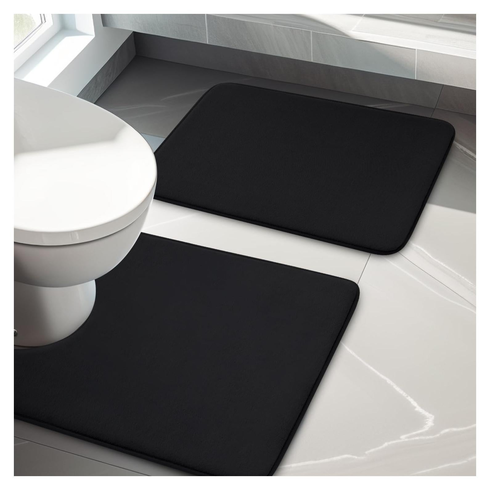 Conjunto de Alfombrillas de Baño YIHOUSE 2 Piezas Antideslizantes