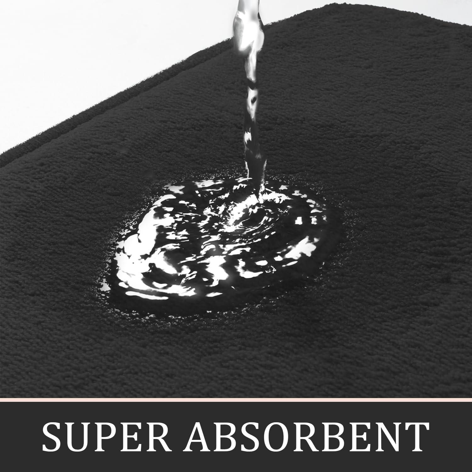 Conjunto de Alfombrillas de Baño YIHOUSE 2 Piezas Antideslizantes