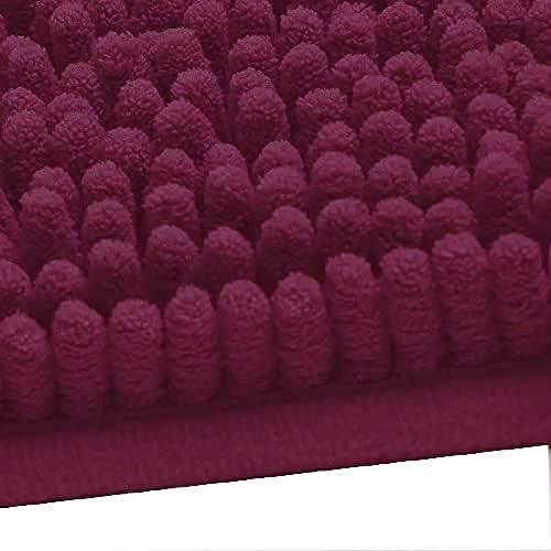 Juego de Alfombrillas de Baño Madeals 4 Piezas Antideslizante Burdeos