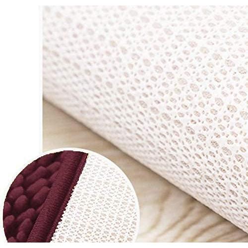 Juego de Alfombrillas de Baño Madeals 4 Piezas Antideslizante Burdeos
