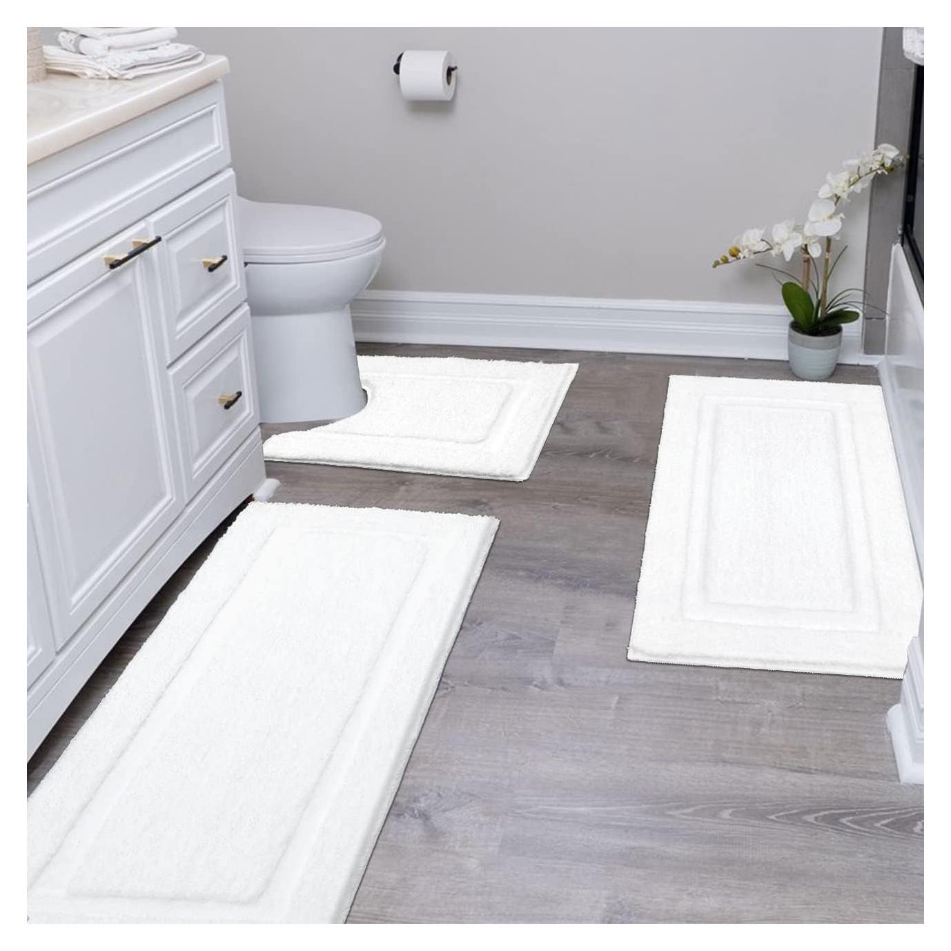 Conjunto de Alfombrillas de Baño SHACOS 3 Piezas Antideslizantes