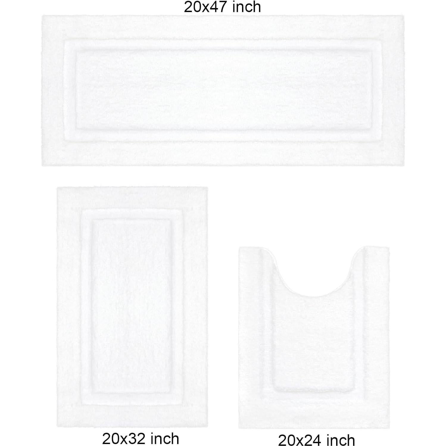 Conjunto de Alfombrillas de Baño SHACOS 3 Piezas Antideslizantes