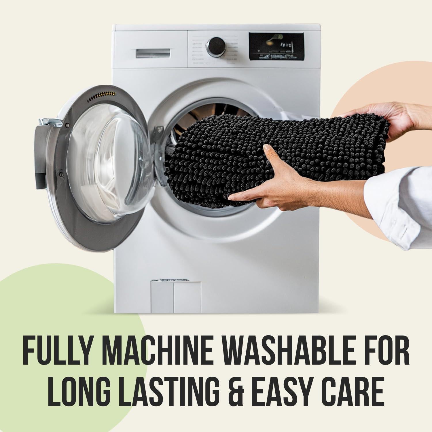 Juego de 3 alfombras de baño antideslizantes ITSOFT beige