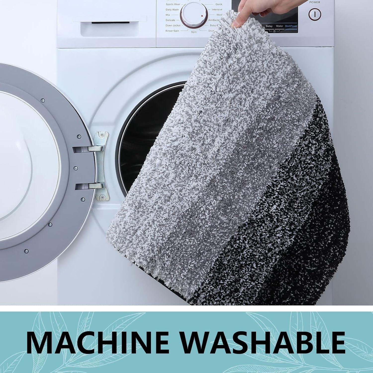 Conjunto de Alfombrillas de Baño Arotive 2 Piezas Microfibra Negro