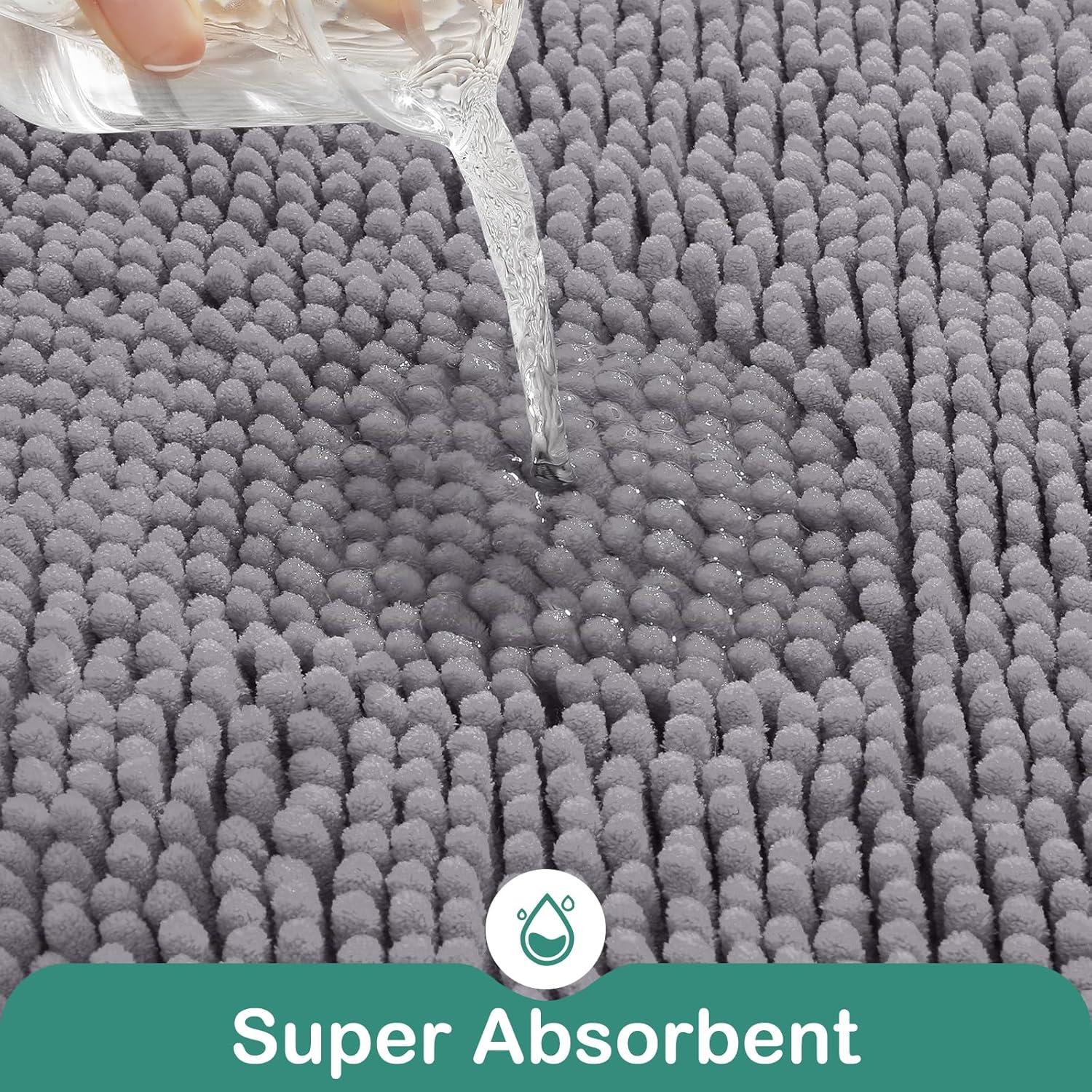 Juego de Alfombrillas de Baño HOMEIDEAS 2 Piezas Antideslizante