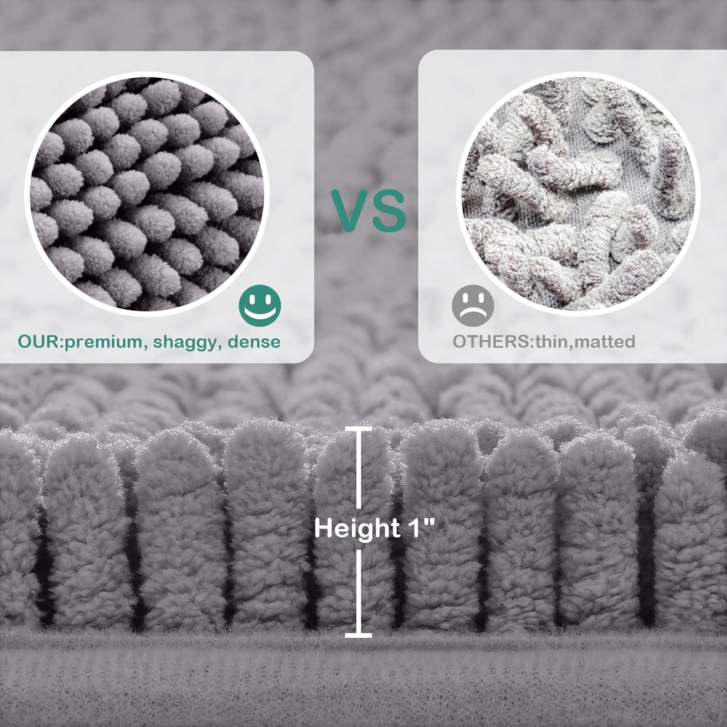 Juego de Alfombrillas de Baño HOMEIDEAS 2 Piezas Antideslizante