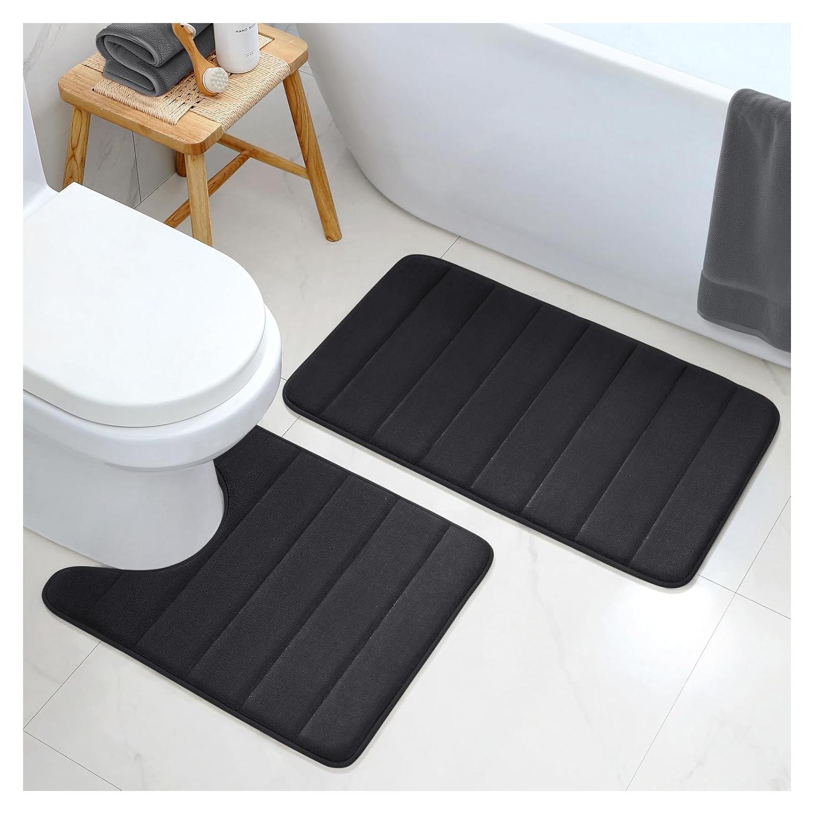 Conjunto de Alfombrillas de Baño BYSURE 2 Piezas Antideslizantes