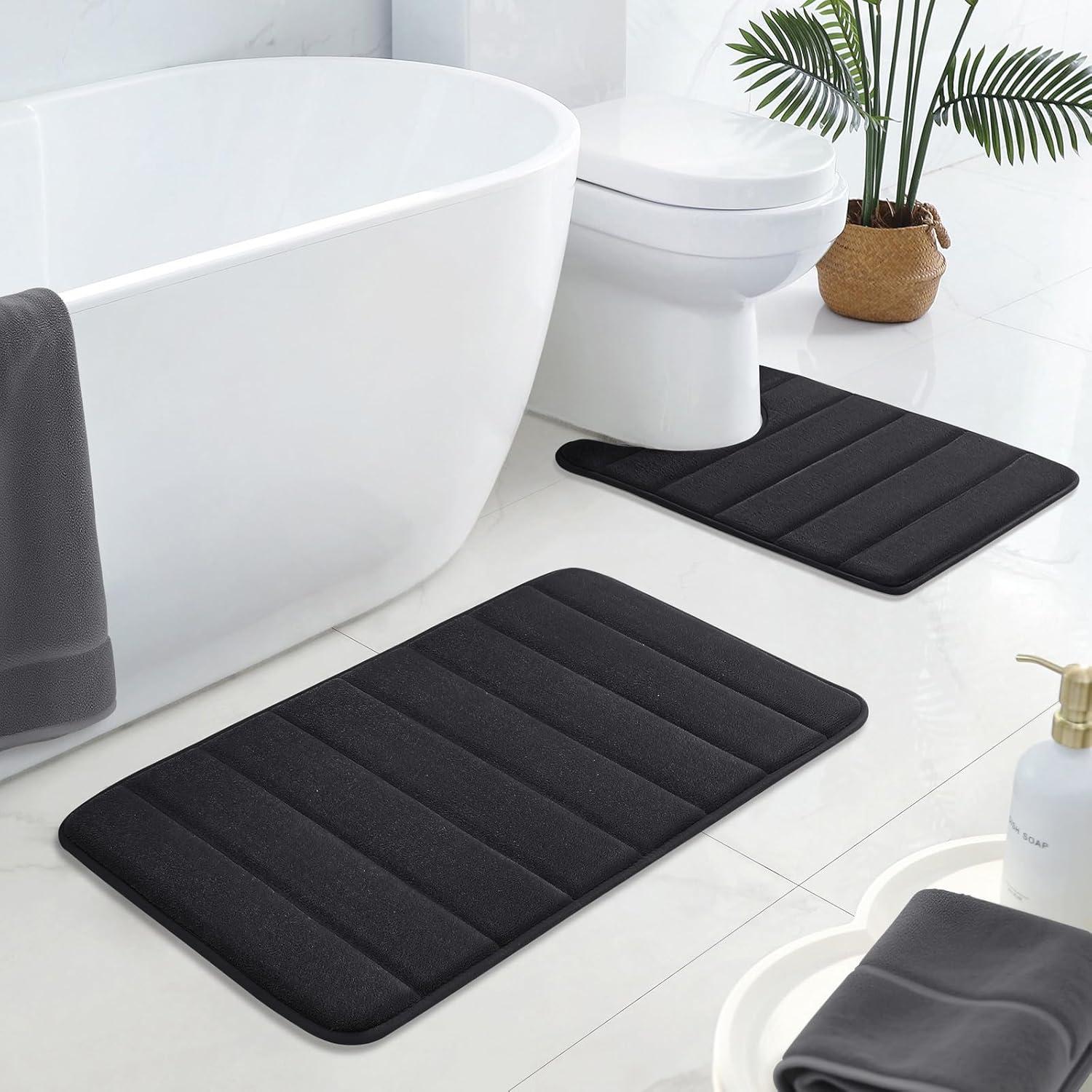 Conjunto de Alfombrillas de Baño BYSURE 2 Piezas Antideslizantes