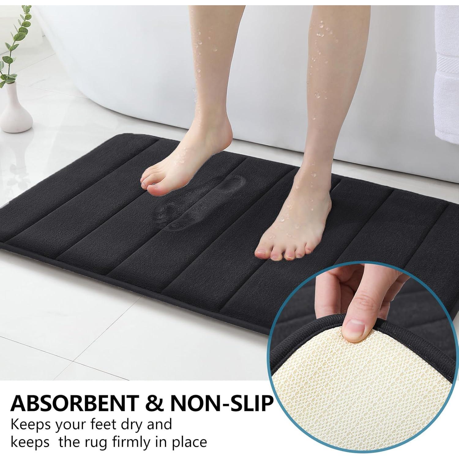 Conjunto de Alfombrillas de Baño BYSURE 2 Piezas Antideslizantes