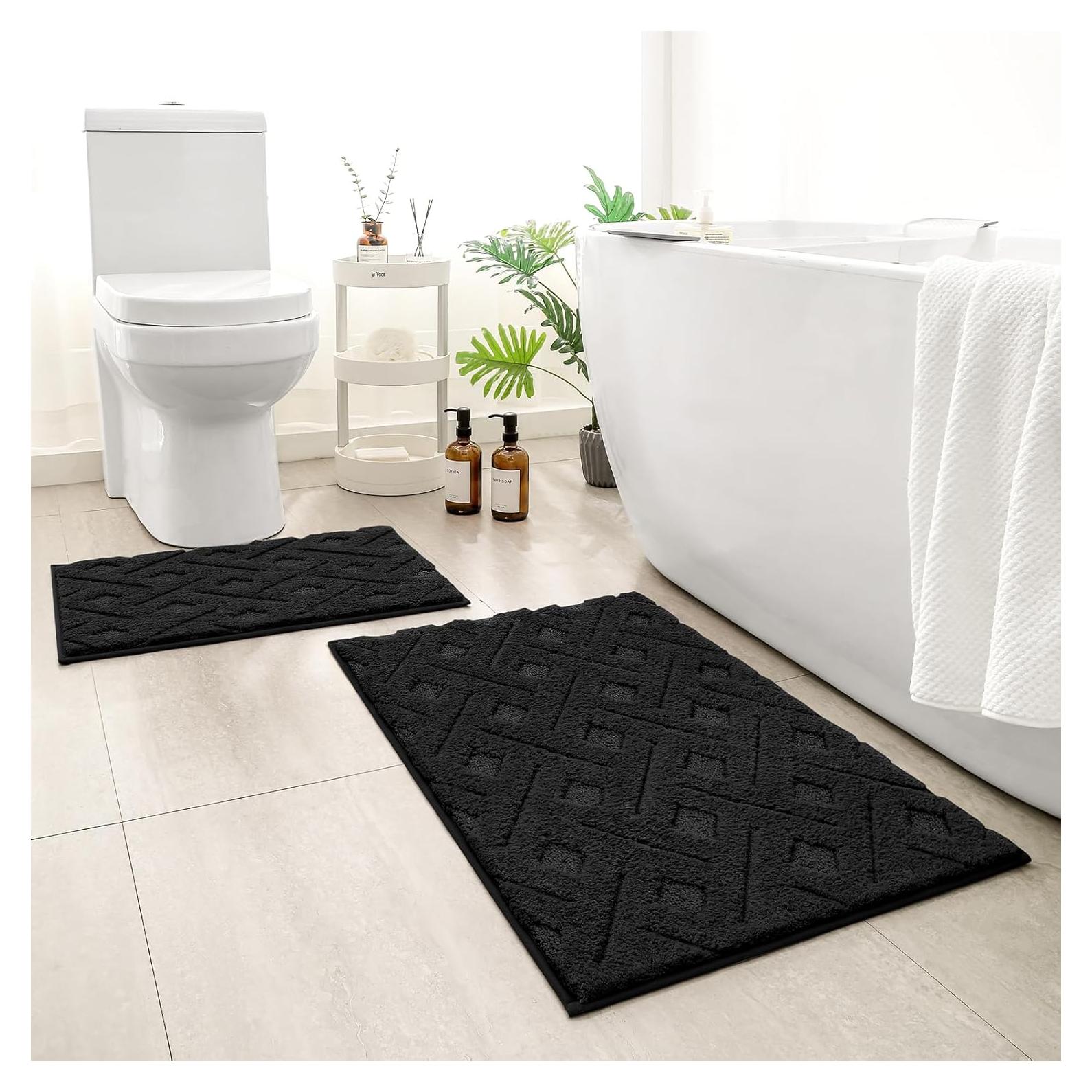 Alfombrillas de Baño HOMEIDEAS 2 Piezas Antideslizantes 40x81 cm