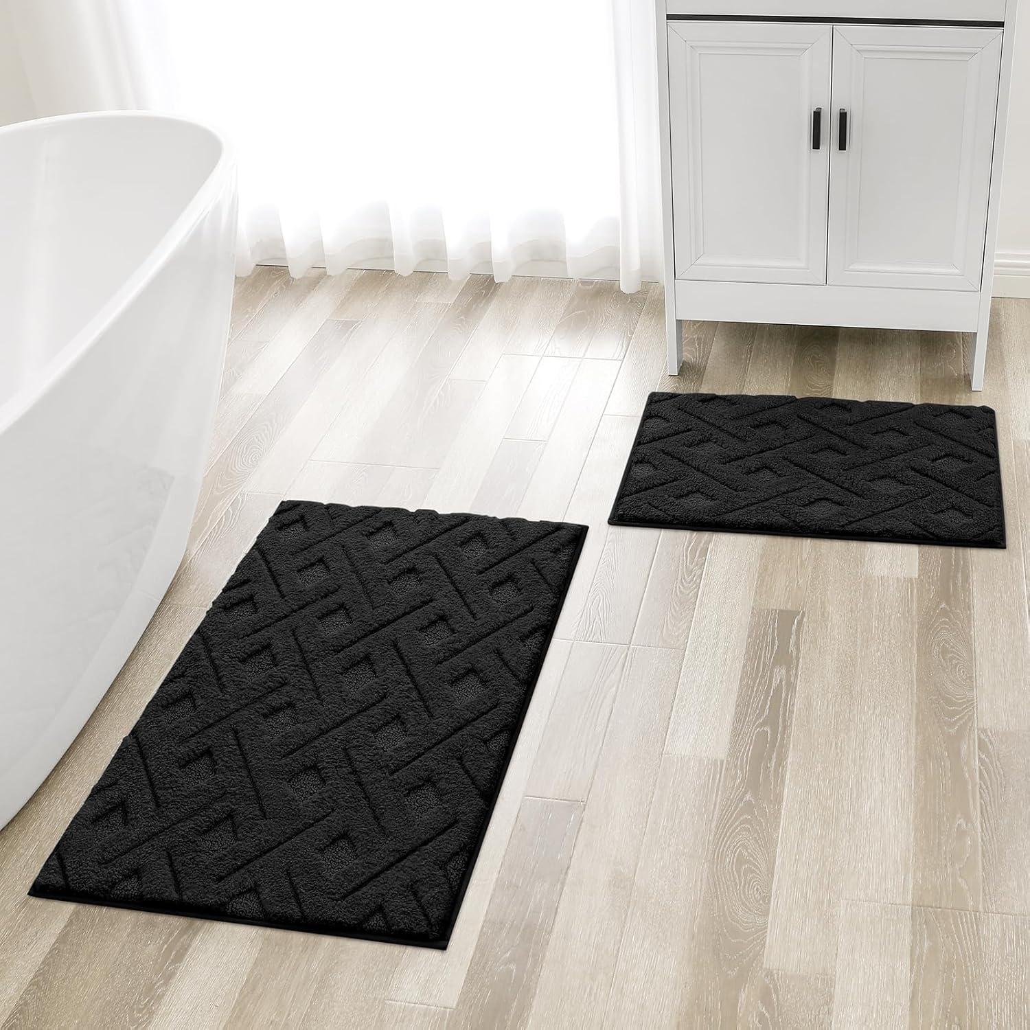 Alfombrillas de Baño HOMEIDEAS 2 Piezas Antideslizantes 40x81 cm