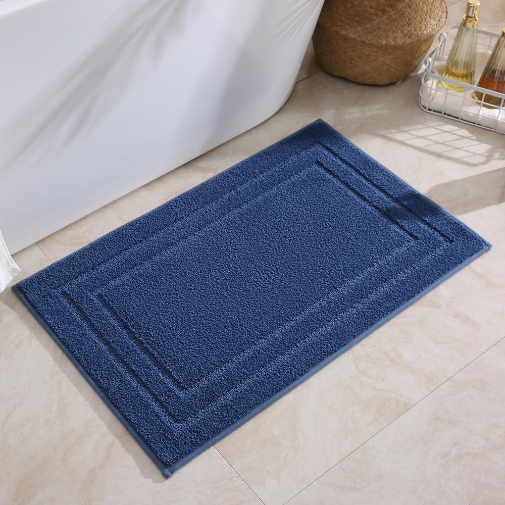 Juego de Alfombrillas de Baño RosPynn 2 Piezas Azul Marino