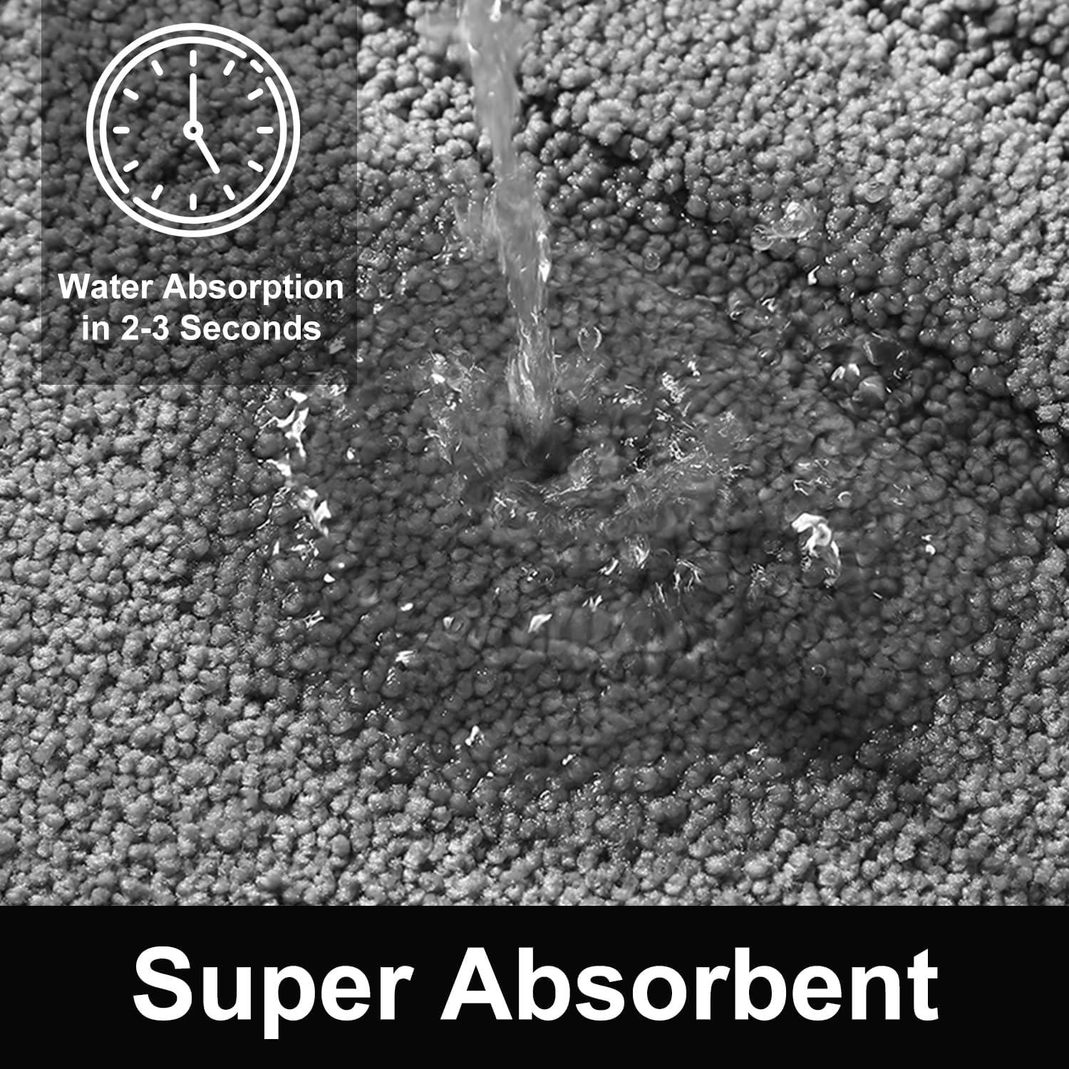 Juego de Alfombrillas de Baño RosPynn 2 Piezas Azul Marino