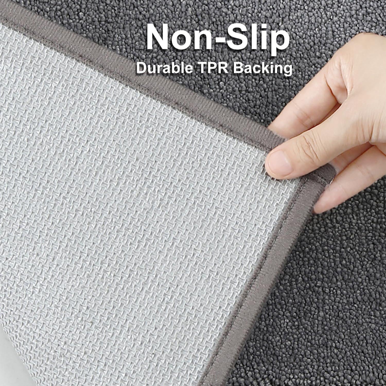 Juego de Alfombrillas de Baño RosPynn 2 Piezas Azul Marino