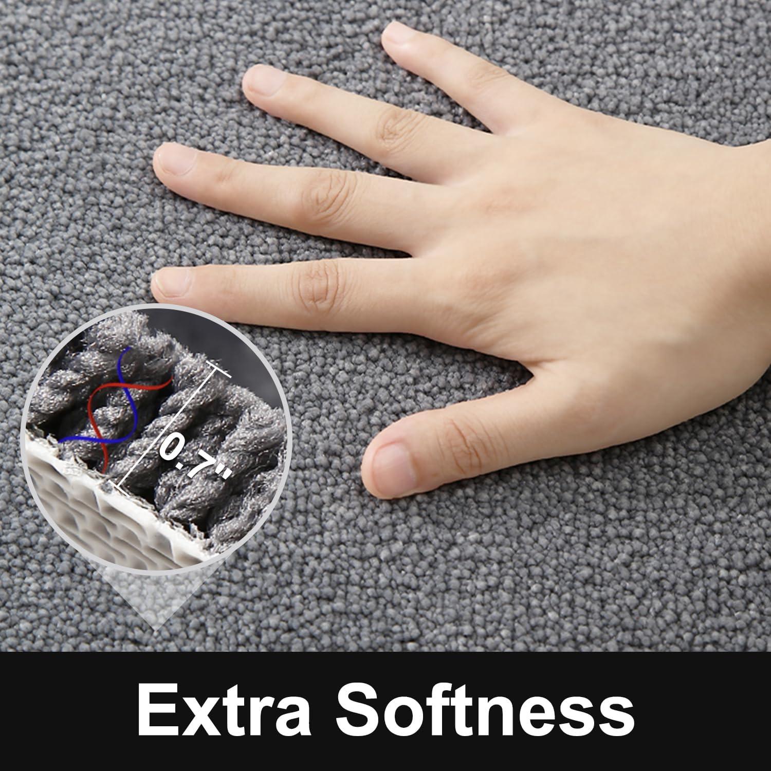 Juego de Alfombrillas de Baño RosPynn 2 Piezas Azul Marino