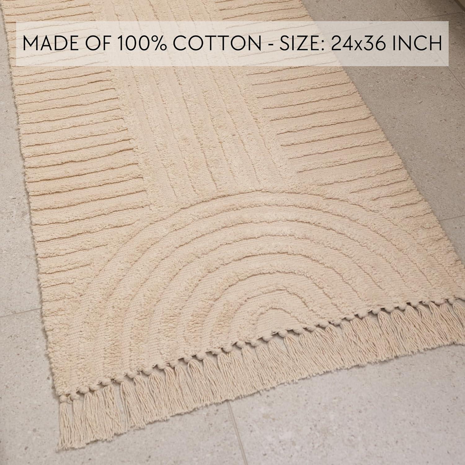 Alfombra de Baño KIBAGA Boho 61x91 cm Antideslizante Lavable