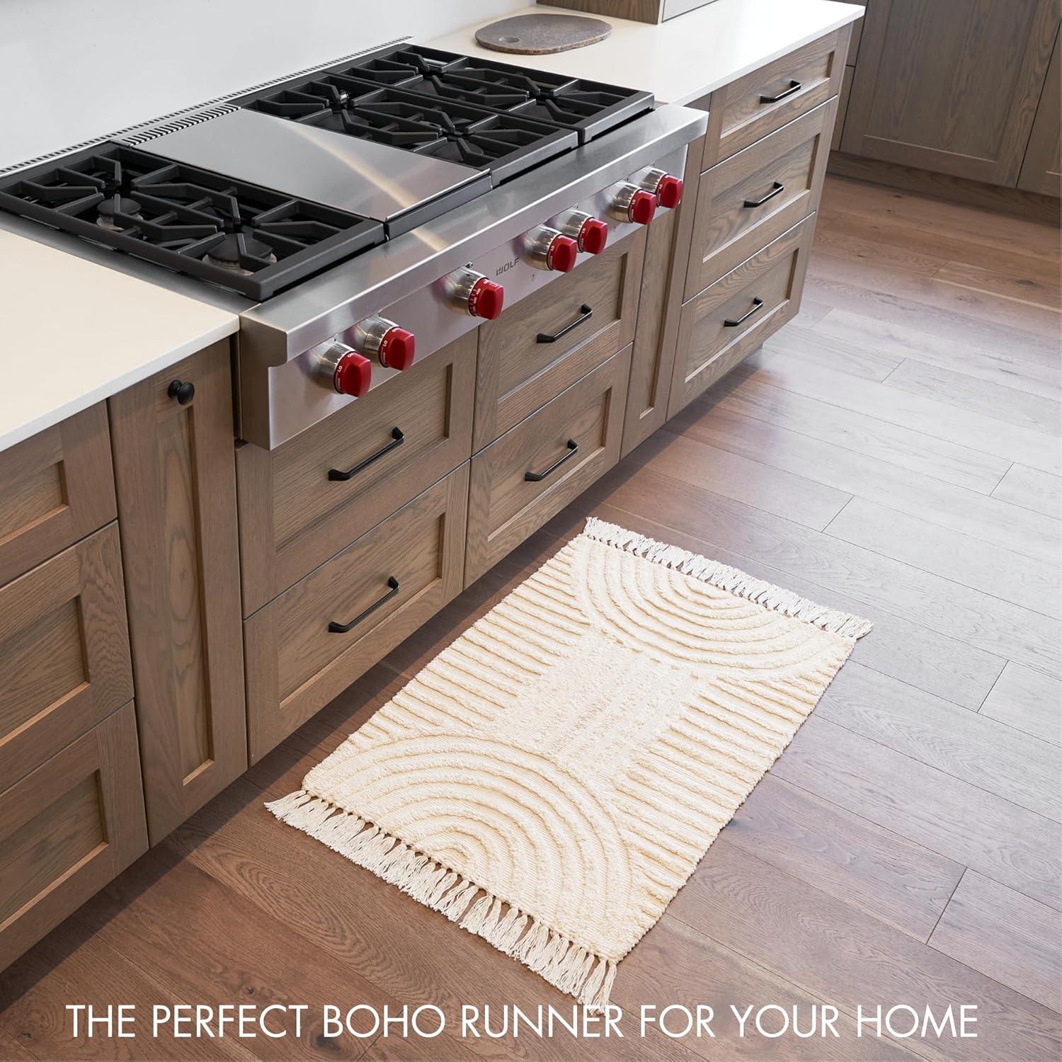 Alfombra de Baño KIBAGA Boho 61x91 cm Antideslizante Lavable