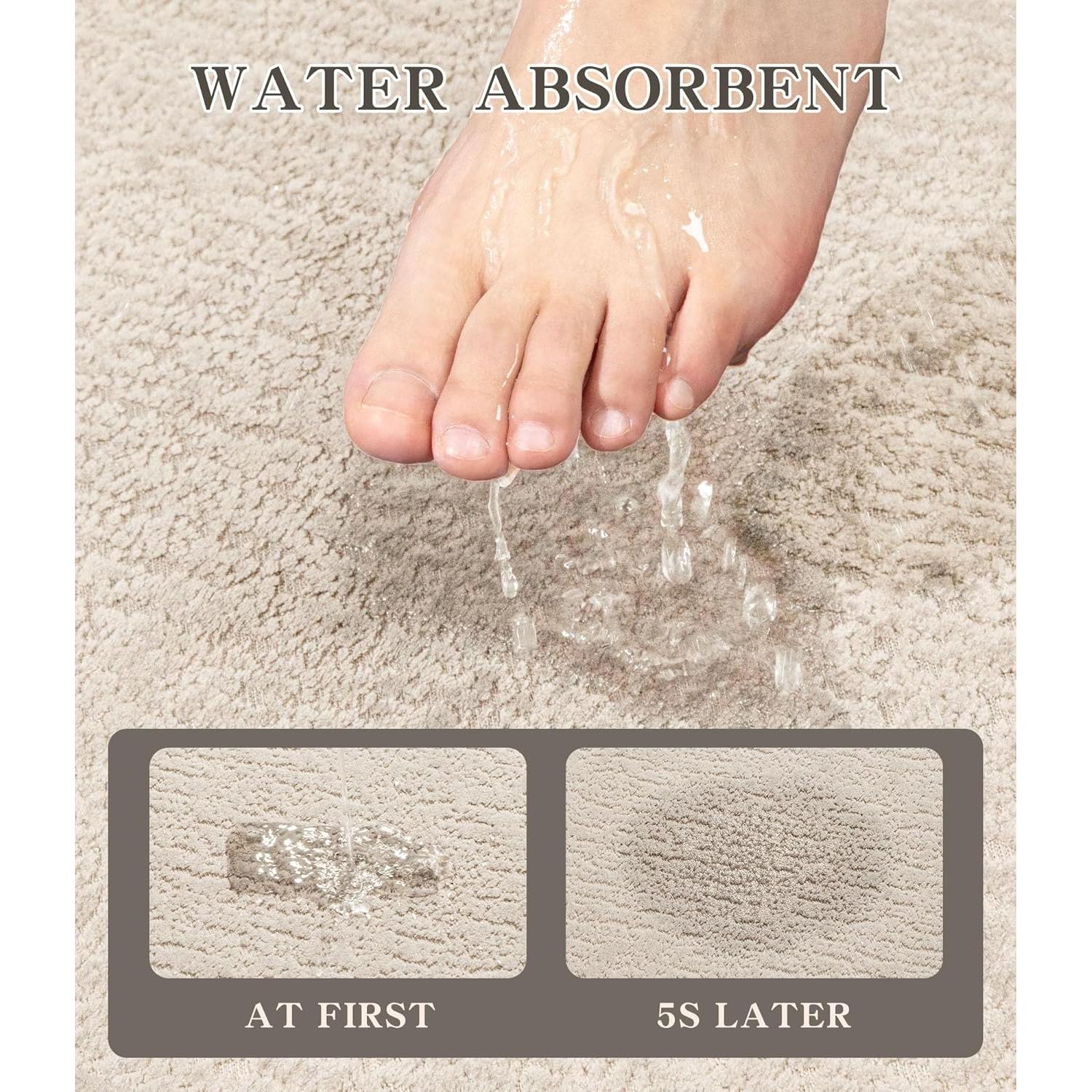 Conjunto de Alfombrillas de Baño Chakme 3 Piezas Beige