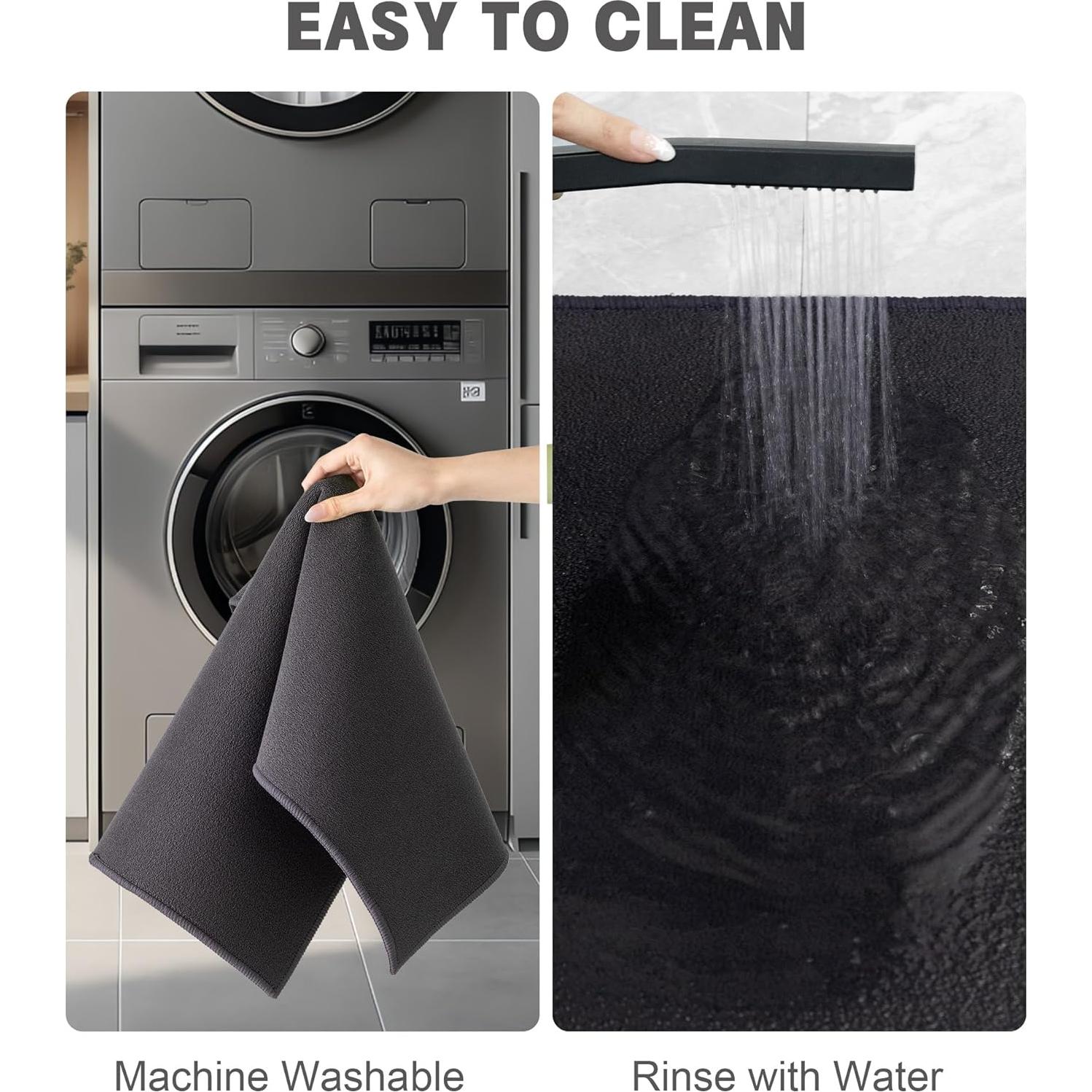 Conjunto de Alfombrillas de Baño YIHOUSE 3 Piezas Antideslizantes