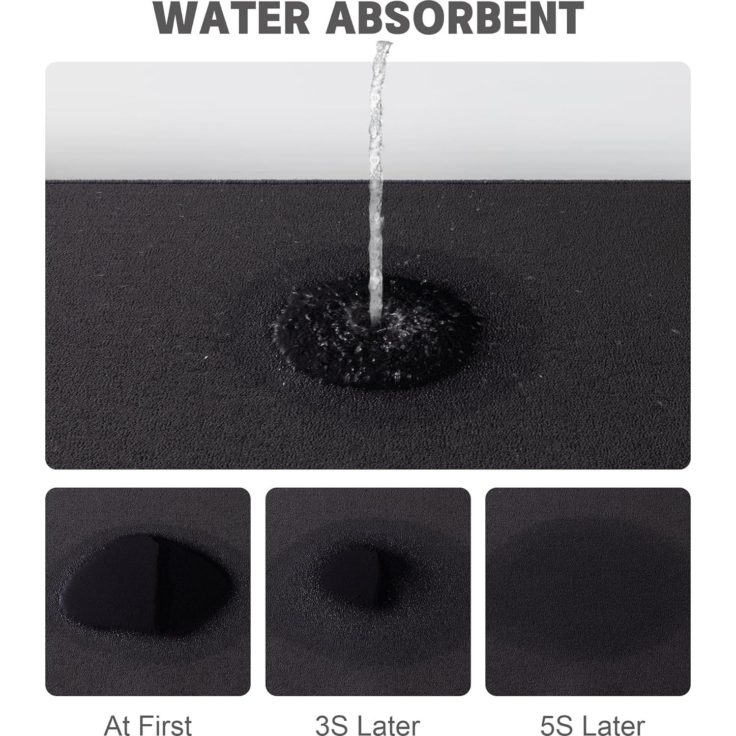 Conjunto de Alfombrillas de Baño YIHOUSE 3 Piezas Antideslizantes